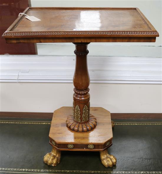 An Empire style gilt metal-mounted occasional table W.48cm